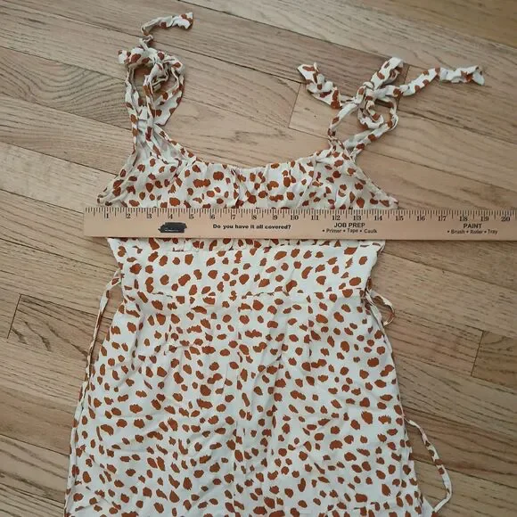 Women's Small Romper Jumper One Piece Summer Shorts String Straps Animal Print - Picture 12 of 16